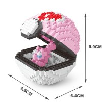 宠物小精灵玩具微型颗粒拼装积木新年儿童卡通精灵球皮卡丘legao 梦幻精灵球[401PCS]