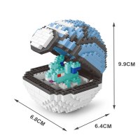 宠物小精灵玩具微型颗粒拼装积木新年儿童卡通精灵球皮卡丘legao 尼多兰精灵球[443PCS]