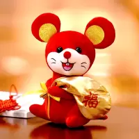 哪咤魔童布偶公仔大号小哪咤手办挂件敖丙毛绒玩具娃娃人偶降世 背袋送福鼠 25cm