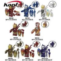 新年复联4钢铁侠灭霸无限手套宝石四元素人仔拼装积木玩具男 钢铁侠战甲款式1(8只袋装)