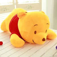大号创意di士尼小熊维尼熊抱枕毛绒玩具公仔娃娃羽生结弦同款 水晶超柔维尼熊(普通面料) 65厘米送卡通零钱包