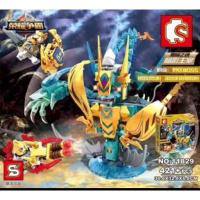 新款新年王者的荣耀争霸英雄人物关羽铠赵云拼装积木机甲玩具 暗影主宰