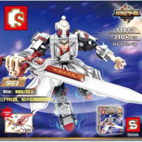 新款新年王者的荣耀争霸英雄人物关羽铠赵云拼装积木机甲玩具 李白