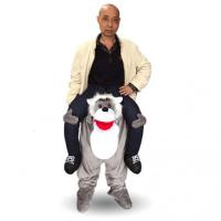 魔性的裤子假人腿动物背人猩猩泰迪熊骆驼丑青蛙服装道具抖音同款 大灰狼 均码