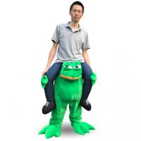 魔性的裤子假人腿动物背人猩猩泰迪熊骆驼丑青蛙服装道具抖音同款 悲伤青蛙 均码