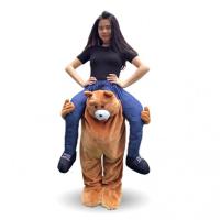 魔性的裤子假人腿动物背人猩猩泰迪熊骆驼丑青蛙服装道具抖音同款 泰迪熊 均码