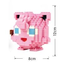 迷你微型小颗粒拼装积木玩具钻石成人宠物小精灵皮卡丘 胖丁[319PCS]