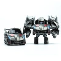 前方车队来啦 变形玩具金刚Q版迷你小车迷你变形汽车人口袋玩具 Q版变形[D威振-灰-吸塑]