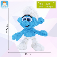 兼容樂高微型钻石小颗粒拼装积木女孩男成人玩具机器猫 蓝色