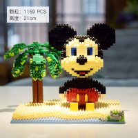 兼容樂高lno小颗粒史努比积木皮卡丘史迪仔龙猫拼装玩具儿童 155大号米奇