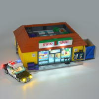 兼容樂高辛普森一家大屋超市房子灯光城市街景拼装积木男孩子玩具 辛普森超市+灯光