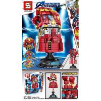 兼容樂高S牌复联4灭霸无限手套雷神之锤暴风战斧男孩积木玩具1400 手套（送钢铁侠+小无限手套）