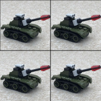 樂高军事系列二战德军虎式坦克基地飞机人仔特种兵男拼装积具 小坦克4个