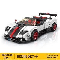 兼容樂高911拼装玩具男孩智力帕加尼GTR创意系列积木汽车模型 帕加尼