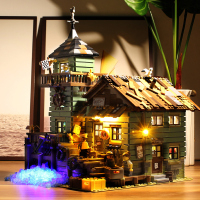 兼容樂高IDEAS渔夫小屋创意成人拼装积木21310灯饰防尘罩房子别墅 渔夫小屋豪华灯饰配件