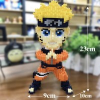 兼容樂高积木成人组装玩具多啦A梦卡通拼图 机器猫3D拼装模型 藕色