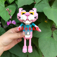 碰碰车白雪艾莎碧琪公主美人鱼冰雪奇缘女孩微型小颗粒积木 粉红豹摄影