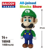 兼容樂高积木微型拼装千与千寻成人玩具龙猫超级玛丽马里奥无脸男 马力欧(1450颗粒)