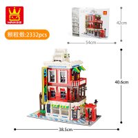 北京天安兼容樂高积木拼装纪念模型故宫泰姬陵中国建筑玩具系列 转角商店