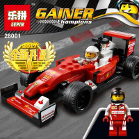 得高兼容樂高拼装积木超级赛车超跑系列男孩子6岁8奥迪布加迪 F1赛车