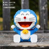 兼容樂高微型迷你小颗粒拼装积木女孩子系列哆啦A梦叮当猫蓝胖子3 坐姿叮当猫16131