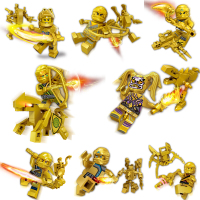 兼容樂高幻影忍者大电影人仔摩托人偶小人男孩子拼装积木玩具 将牌黄金忍者