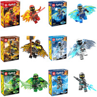 兼容樂高幻影忍者大电影人仔摩托人偶小人男孩子拼装积木玩具 飞天忍者6款