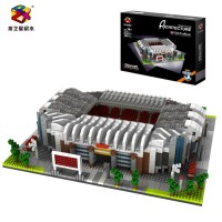 兼容樂高成年微颗粒积木高难度建筑巨大人型房子别墅男孩拼装玩具 曼联老特福德足球场3800颗粒