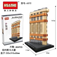 兼容樂高拼装积木建筑系列城市大本钟纽约小颗粒玩具模型街景男孩 纽约熨斗大厦[484片]