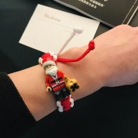 巴斯光年独角兽手链积木玩具小人人仔情侣手工手环编制兼容樂高le 圣诞老人
