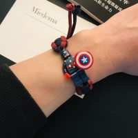 巴斯光年独角兽手链积木玩具小人人仔情侣手工手环编制兼容樂高le 美国队长