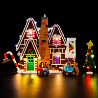 兼容樂高J牌灯光版冬季圣诞节姜饼屋10267儿童拼装积木玩具J78001 姜饼屋(78001)