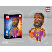 小颗粒积木拼装玩具科比拼图兼容樂高篮球哈登詹姆斯男生 zy2576詹姆斯