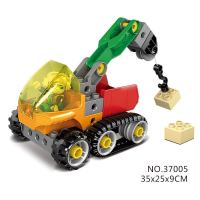 大颗粒散装特殊科技件直弯管道齿轮兼容樂高百变工程STEAM科教 37005清障车