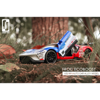 仿真1/32赛道版GT跑车合金车模 金属回力赛车男孩玩具车汽车模型 赛道版GT蓝[盒装]