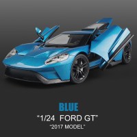 威利1/24福特GT跑车合金车模 仿真金属赛车汽车模型男孩收藏摆件 福特GT蓝[盒装]