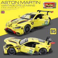 仿真赛道版M4 DTM拉力赛车合金车模 1:32跑车儿童玩具车汽车模型 马丁GTE黄红[盒装]