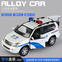 福特野马警车玩具仿真合金汽车模型儿童110玩具车男孩小汽车玩具 [实惠]丰田警车-白