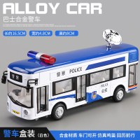 福特野马警车玩具仿真合金汽车模型儿童110玩具车男孩小汽车玩具 警车巴士