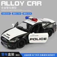 福特野马警车玩具仿真合金汽车模型儿童110玩具车男孩小汽车玩具 谢比尔警车