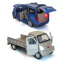 柳州汽车面包车玩具运输载大货车运输卡车合金车模轻卡货车模型 柳州金+面包车蓝