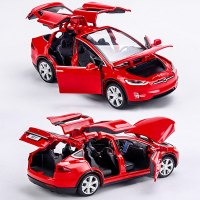 新能源车模型仿真合金开越野车车模儿童收藏玩具小汽车摆件 红色组合款[2辆]
