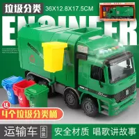 大号环卫车垃圾分类城市扫地机玩具惯性小汽车道路大码清扫车玩具 [塑料]绿色[盒装]