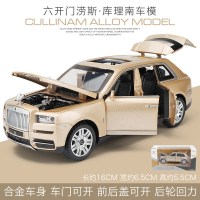 劳斯合金莱斯车模声光回力车7开SUV越野车儿童玩具车仿真汽车模 金色[盒装]