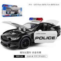 福特谢尔比GT350跑车合金模型眼镜蛇赛车儿童玩具车汽车金属模型 谢尔比警车[盒装]