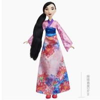 迪士尼公主娃娃白雪长发公主迪斯尼灰姑娘贝儿爱丽儿女孩人偶玩具 经典系列木兰公主E0280 高约29cm