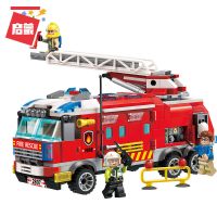 启蒙积木乐拼装玩具变形机器人金刚高男孩子6-10岁3智力拼图8 消防指挥车（364块+4人仔）赠拆卸器