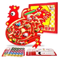 DHA磁性运笔迷宫反斗城正品大熊猫青蛙互动亲子玩具走珠迷宫 磁性运笔迷宫-农场动物