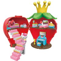 HelloKitty凯蒂猫音乐城堡场景女孩类拼插拼装积木公仔玩具 S002草莓城堡