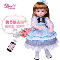 会说话的智能巴比娃娃套装女孩公主大礼盒单个女童仿真洋娃娃 静态--蓝馨-脸更漂亮 官方标配+充电套装+换装衣服